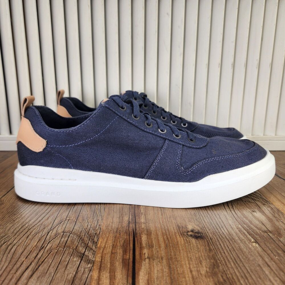 Cole Haan GrandPro Rally Canvas Court Sneakers Mens Sz 10.5 M Navy Shoes C34716